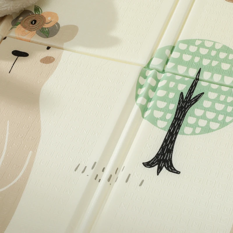 AIYAPLAY Tapete de Atividades para Bebé Dobrável e Reversível 196x176x1,5 cm Espuma Espessa Multicolorido