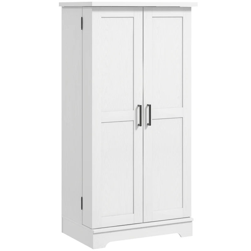 HOMCOM Buffet de Cozinha 5 Níveis com Portas e Prateleiras Reguláveis 60x40x120 cm Creme