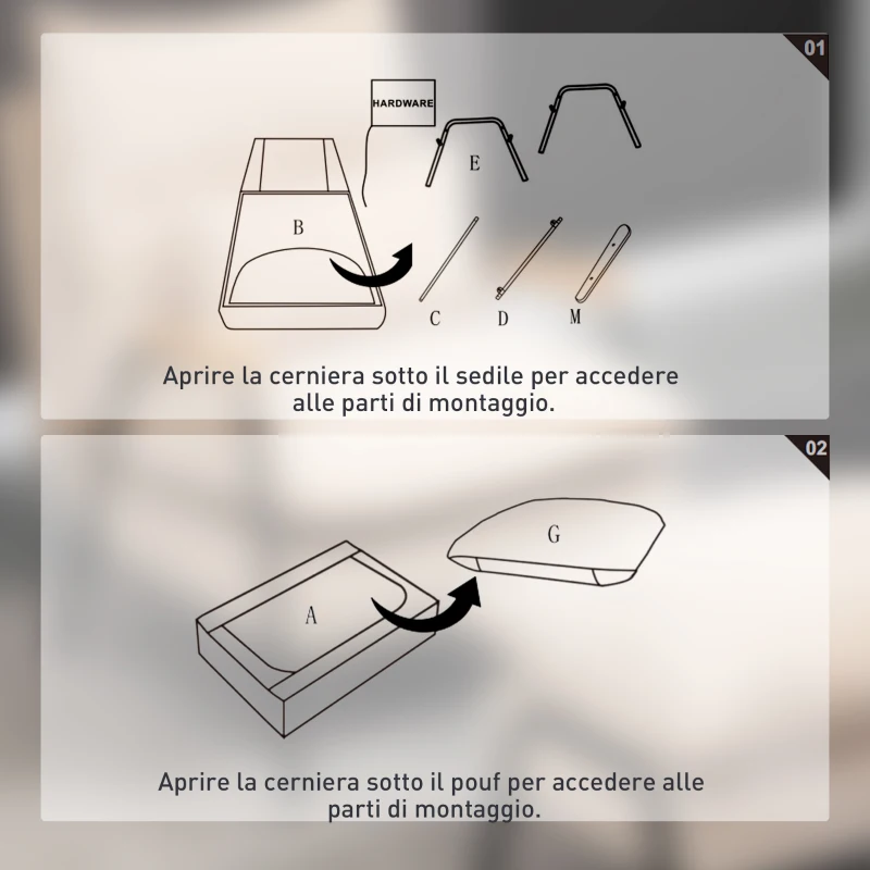 HOMCOM Poltrona Relax Reclinabile con Pouf Poggiapiedi in Velluto a Costine, Grigio