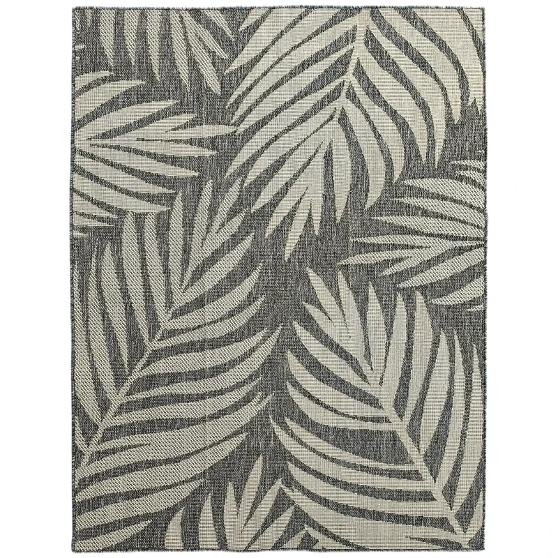 HOMCOM UV Resistant Indoor & Outdoor Area Rug, Easy-Cleaning Machine Washable Rug for Patio, Garden, Kitchen, Bathroom or Living Room, 230 x 160 cm, Grey