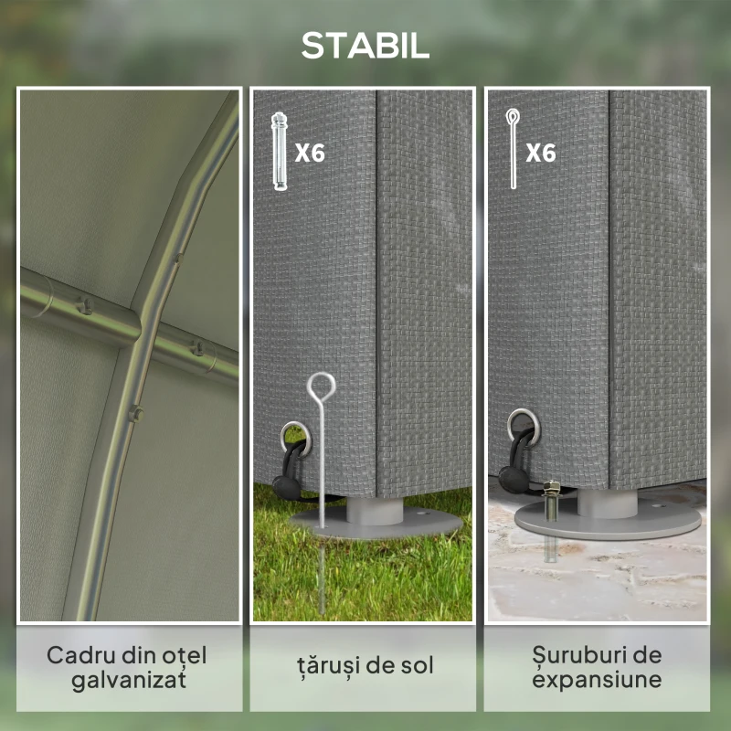 Outsunny Cort Garaj Moto 120×179×165 cm – Cu Fermoar, Protectie Exterior(m-5)