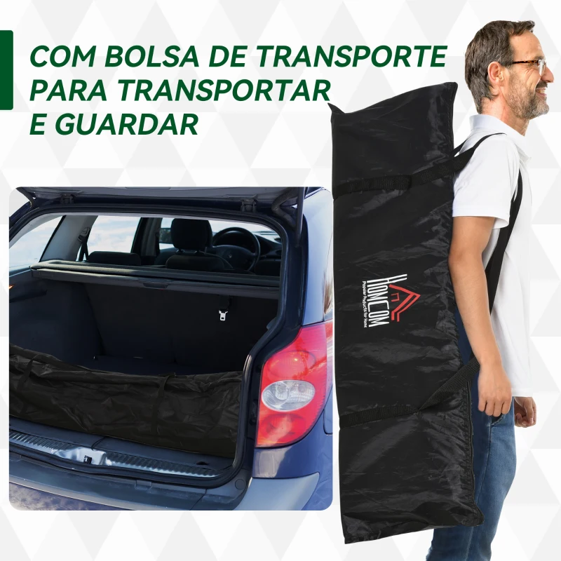 HOMCOM Balizas de Futebol Dobráveis para Crianças e Adultos com Saco de Transporte para Exterior Treino 183x90x90 cm Preto