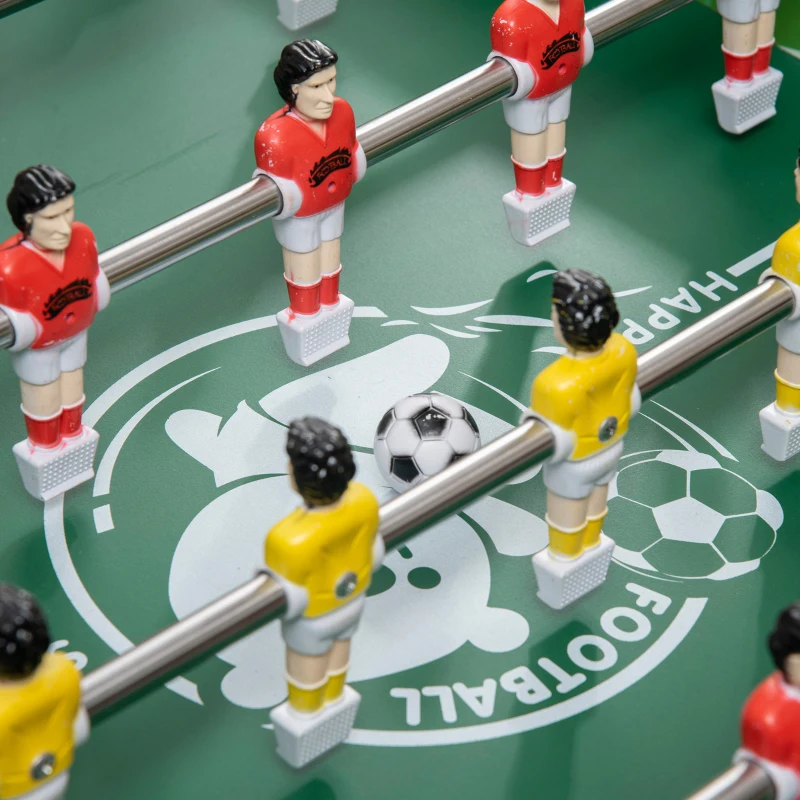 HOMCOM Tavolo da Gioco 6 in 1 con Calcio Balilla, Biliardo, Air Hockey, Ping Pong, Anelli e Hockey su Prato, 118x104x71 cm