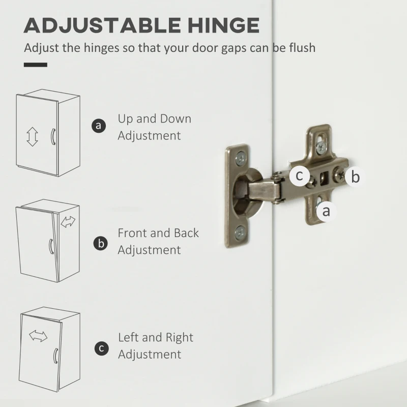 HOMCOM 184cm Tall Kitchen Cupboard, Freestanding Kitchen Pantry Storage Cabinet with 4 Doors, 3 Adjustable Shelves, Drawer, Anti-tipping Device, Sideboard Organiser for Dining Room, Living Room, White