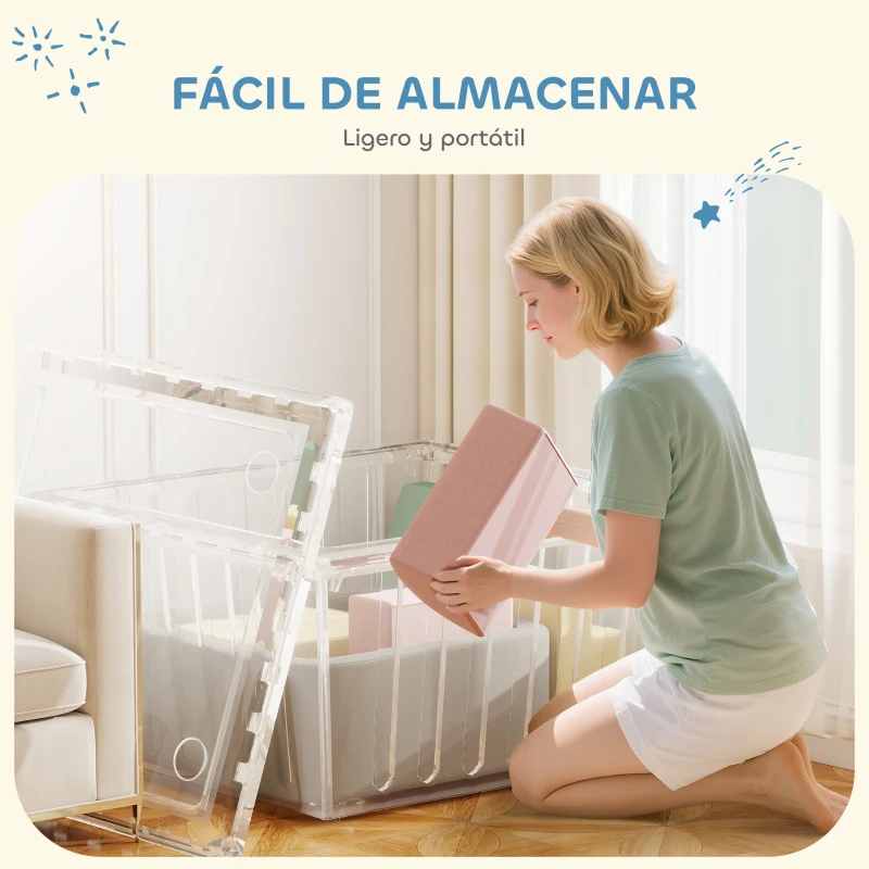AIYAPLAY Juego de 7 Bloques de Espuma para Niños con Fundas de Pana Lavables para Escalar y Gatear Multicolor
