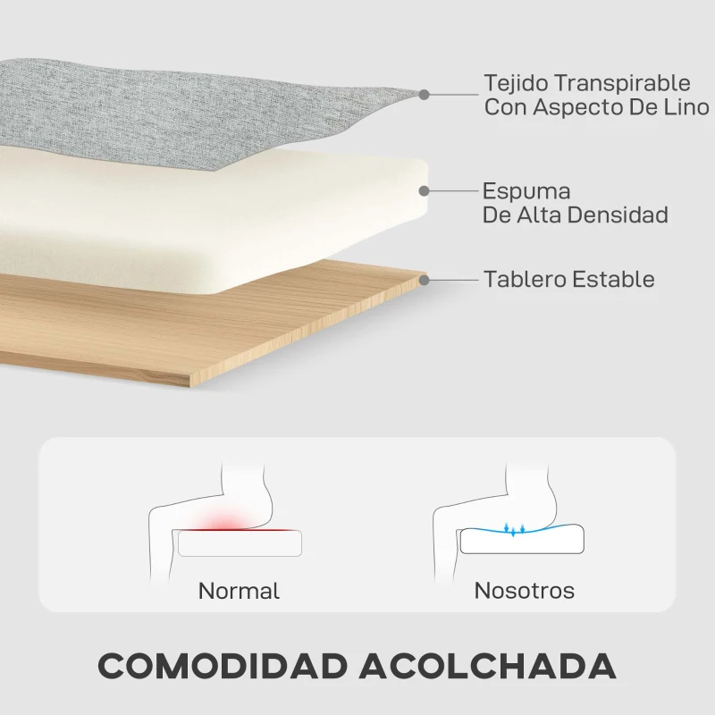 HOMCOM Sofá Cama Chaise Longue de 3 Plazas Chaise Longue Reversible Ambos Lados con Almacenaje con Fundas Removibles Gris