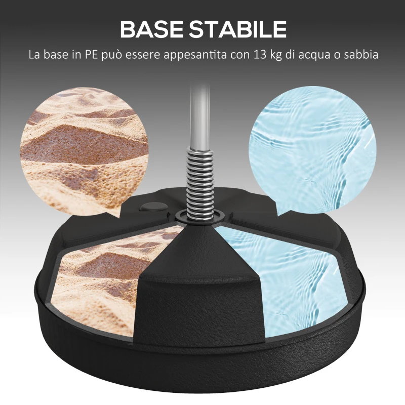 HOMCOM Punching Ball da Terra ad Altezza Regolabile con Guantoni e Base Riempibile, 43x43x126-144 cm, Rosso e Bianco