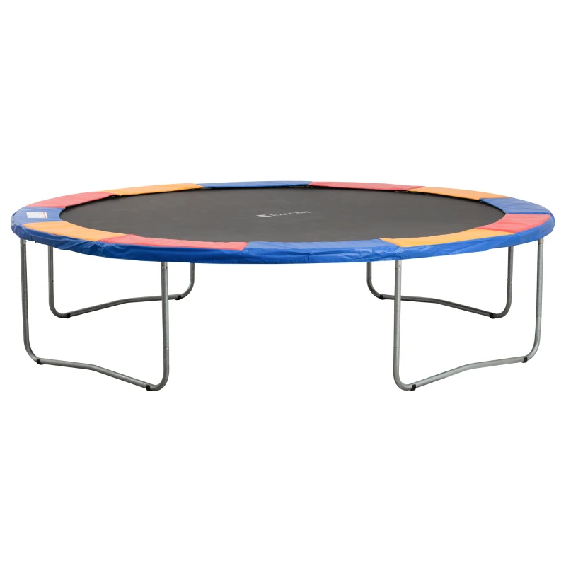 HOMCOM Trampolin Randabdeckung Ø366cm cm breit, Reißfest UV-resistent Federabdeckung, Wasserabweisend, Trampolinzubehör Randschutz Sicherheitsnetz Ersatzteile für Gartentrampoline, Rot+Gelb+Blau
