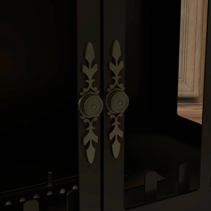 HOMCOM Bioethanol Stove Freestanding Medium-Large 3H Burning Stainless Steel Flame Snuffer for Living Room Black