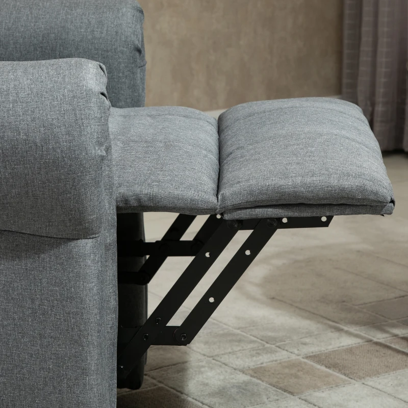 HOMCOM Poltrona Reclinável Elétrica Levanta Pessoas com Massagem Vibratória e Aquecimento  98x96x105 cm Cinza