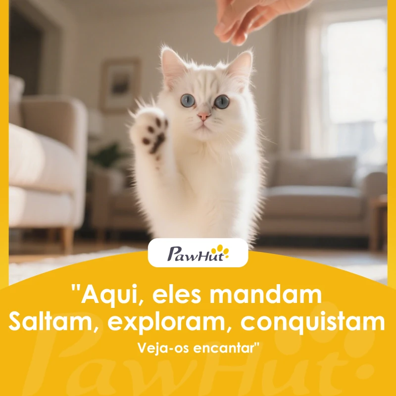 PawHut Arranhador para Gatos com Múltiplas Plataformas Cama 2 Cavernas Rede Escada Postes de Sisal 48x48x140 cm Bege