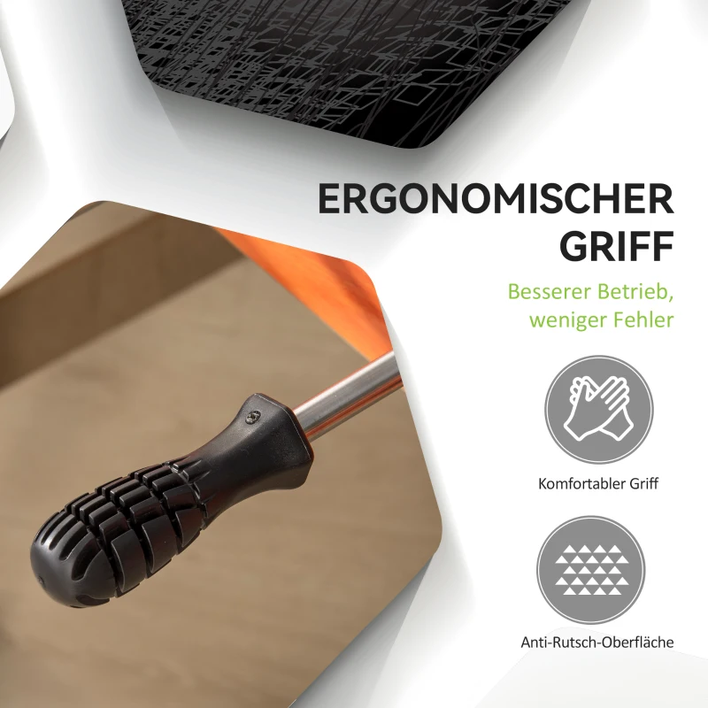 HOMCOM Tischkicker, Tischfußball-Set, 2 Bälle, rutschfeste Griffe, für Kinder und Erwachsene, Punkteanzeige, MDF, Metall, Bunt