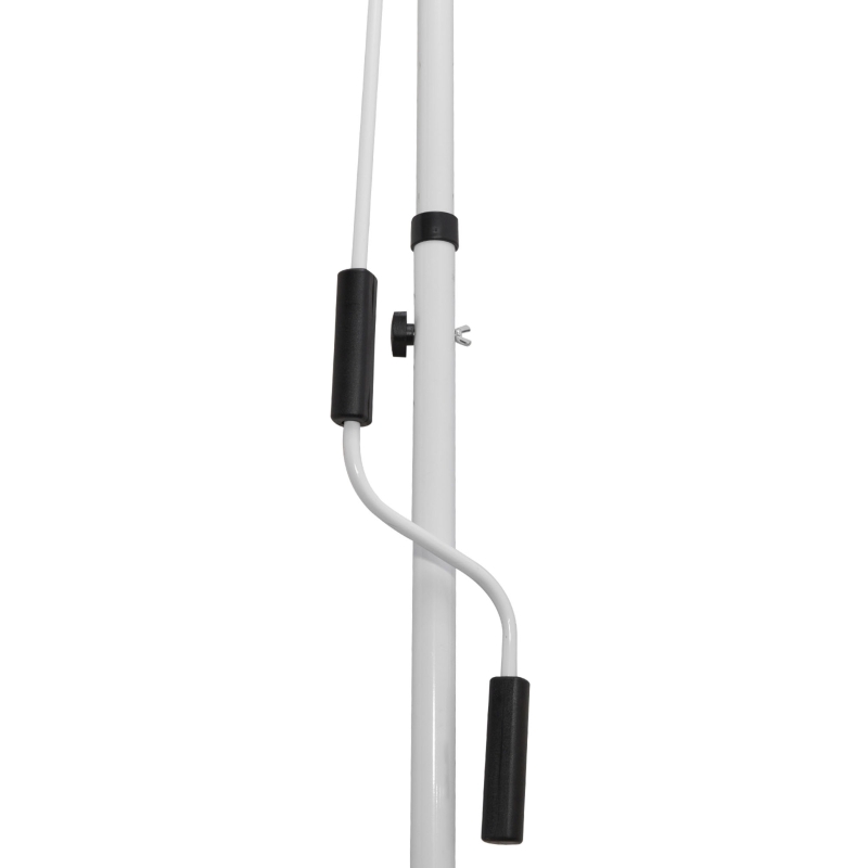 Outsunny Copertină manual retractabilă 3L x 1,5m, înălțime ajustabilă,material din poliester anti-UV, Roșu