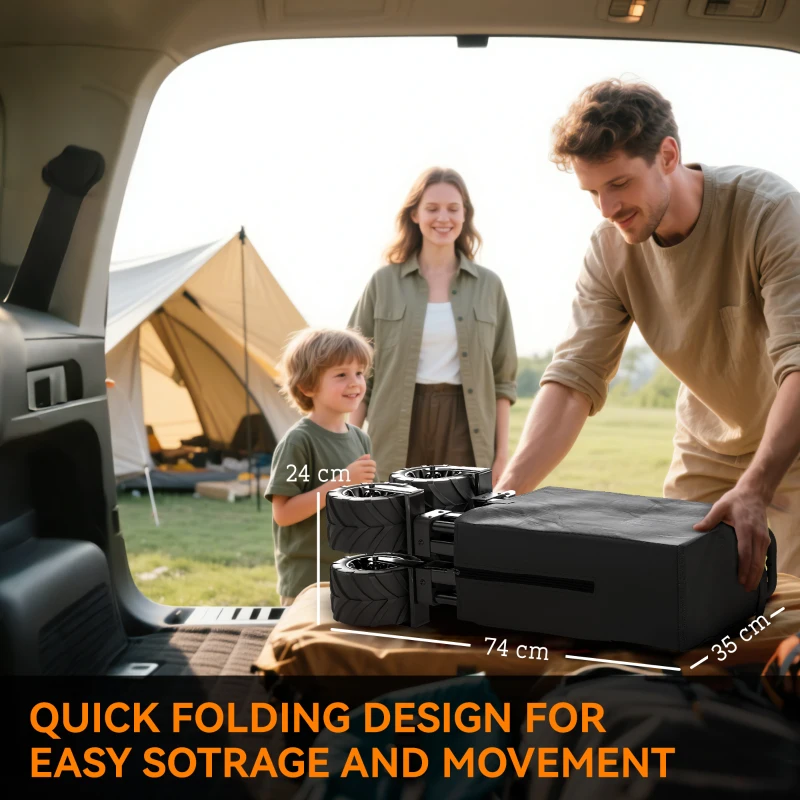 Outsunny Carucior plaja pliabil cu roti fata pivotante 360° si maner telescopic 108x55x55 cm negru