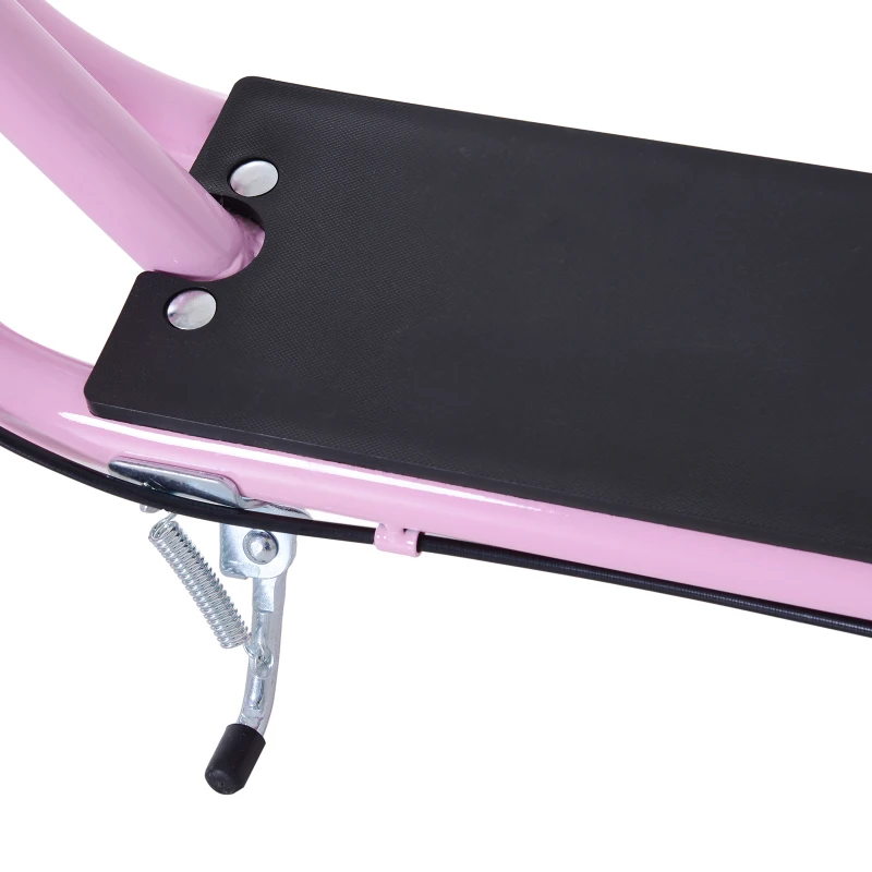 HOMCOM Trotinetă patinete Mari Roți pneumatice Ø 41 cm cu pegs Roz