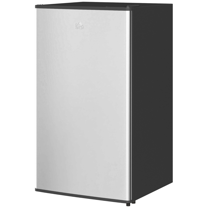 HOMCOM Mini Nevera Silenciosa 91 L Clase E con Temperatura Regulable 5 Niveles Puerta Reversible Estantes Ajustables Negro