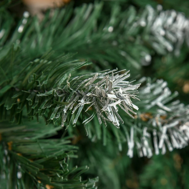 HOMCOM Künstlicher Weihnachtsbaum 180 cm Kieferbaum künstlich mit 59 Zapfen, Schnee, 1111 Spitzen für drinnen