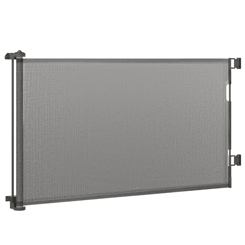 PawHut Foldable Pet Gate, for Stairs, Doorways, Corridors - Grey