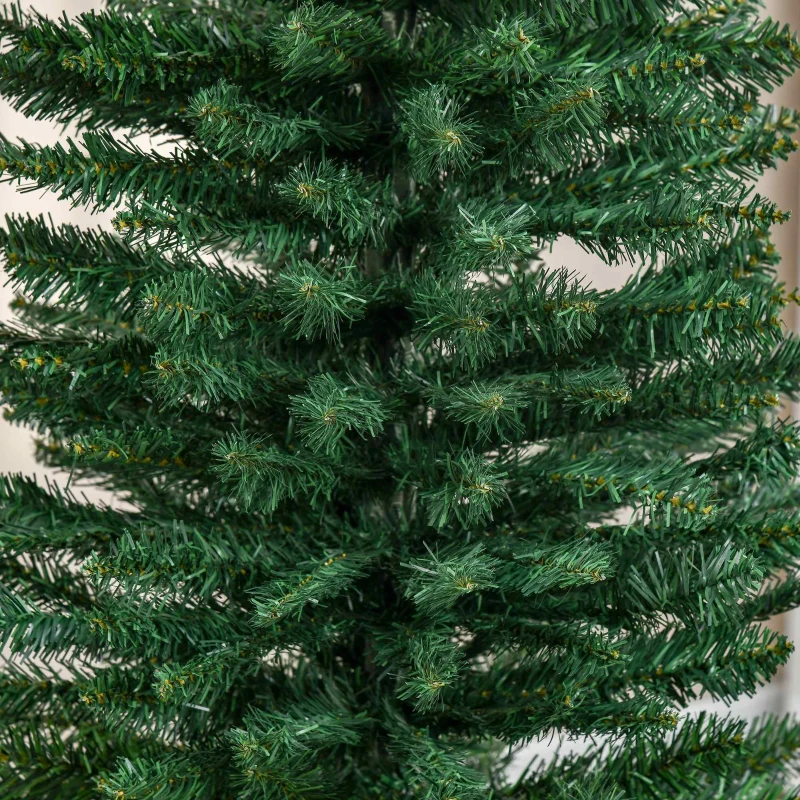 HOMCOM Weihnachtsbaum künstliche Künstliche Tanne Christbaum, inkl Ständer Weihnachtsstern 2,1 m, Grün