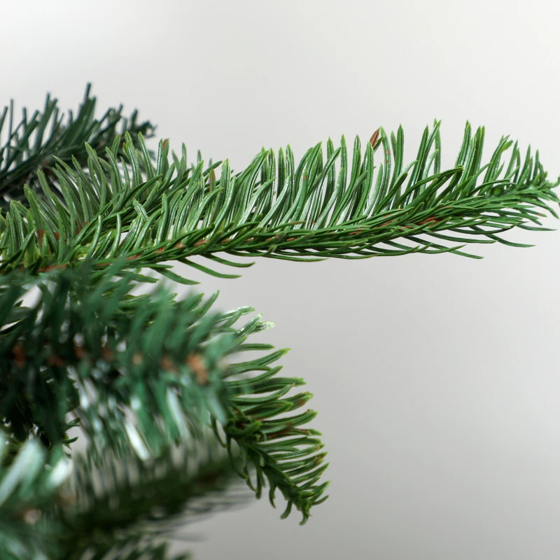 HOMCOM Künstlicher Weihnachtsbaum mit realistischen Zweigen, Kunst-Tannenbaum mit faltbarem Ständer, flammenhemmend, Kunststoff, Metall, Grün