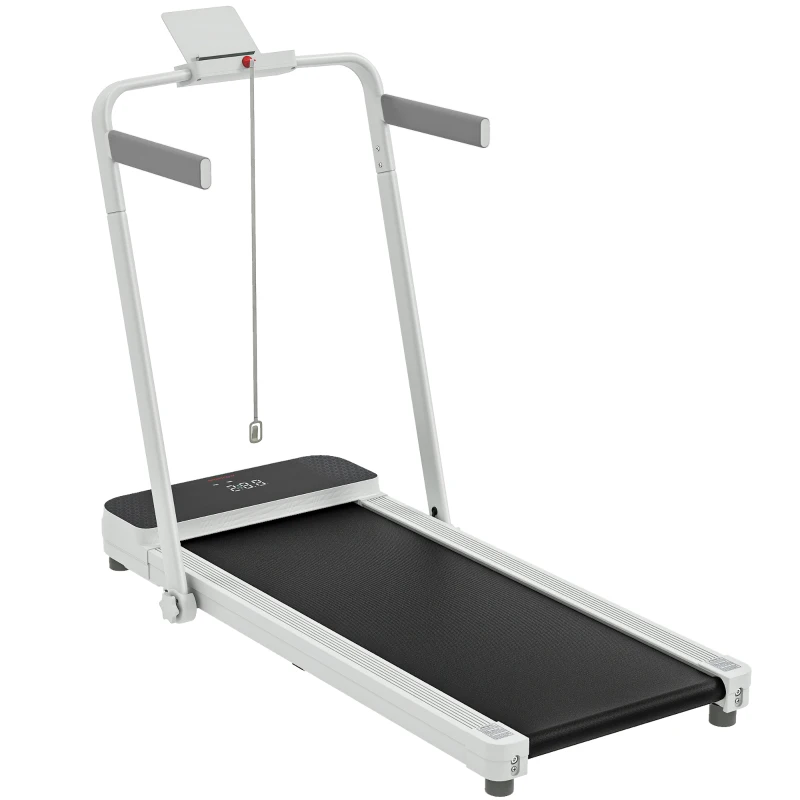 SPORTNOW Cinta de Correr Plegable Inclinado Debajo del Escritorio con 2.5HP 0-12 KM/H Pantalla LED Control Remoto y Soporte