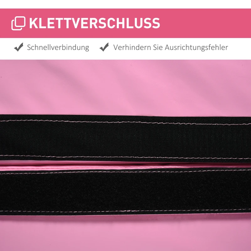 HOMCOM Pole-Dance-Matte, 5 cm dicke runde Kunststoff-Matte für Pole-Dance-Übungen, Gymnastik, Yoga, Rosa