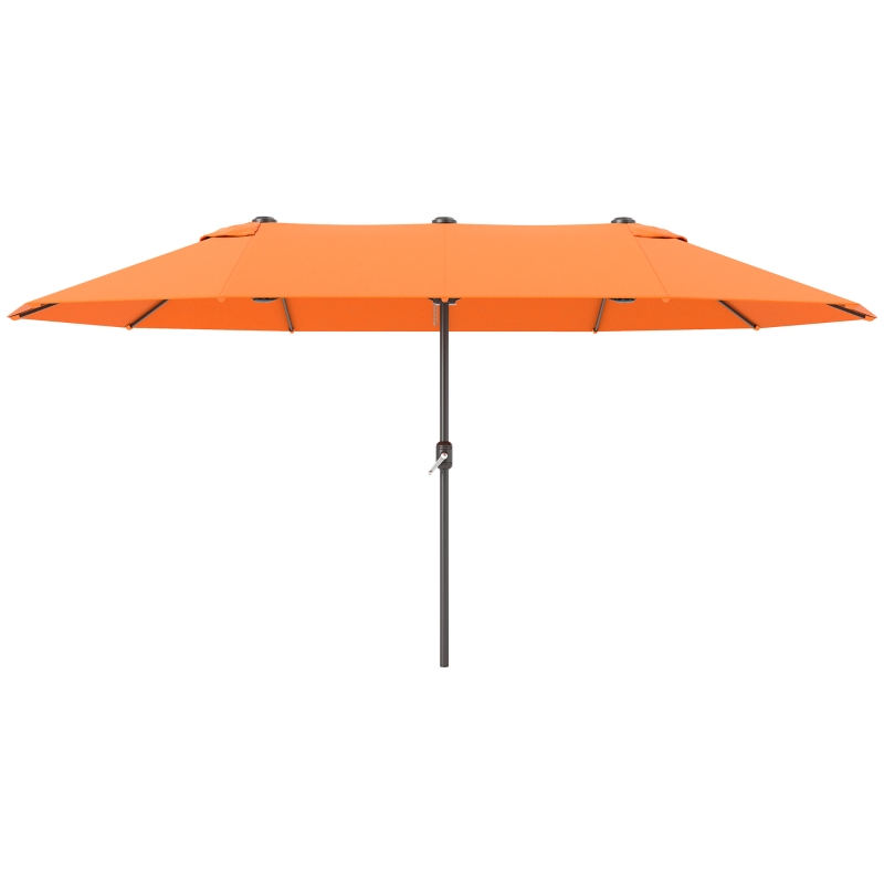 Outsunny 4.6m Double Garden Parasol - Orange