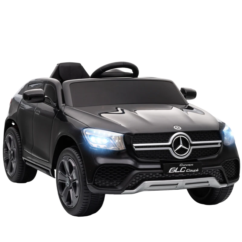 AIYAPLAY Mașină electrică pentru copii, vehicul electric 12V, telecomandă 2,4G, 3 viteze, pornire lentă, 105x68x50cm, negru