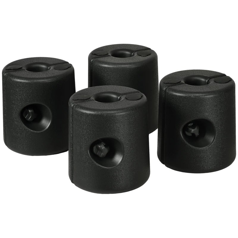 Outsunny Set de 4 picioare pentru tonelă pop-up umplute cu apă sau nisip, picioare de sol pentru pavilion din HDPE cu șurub de siguranță