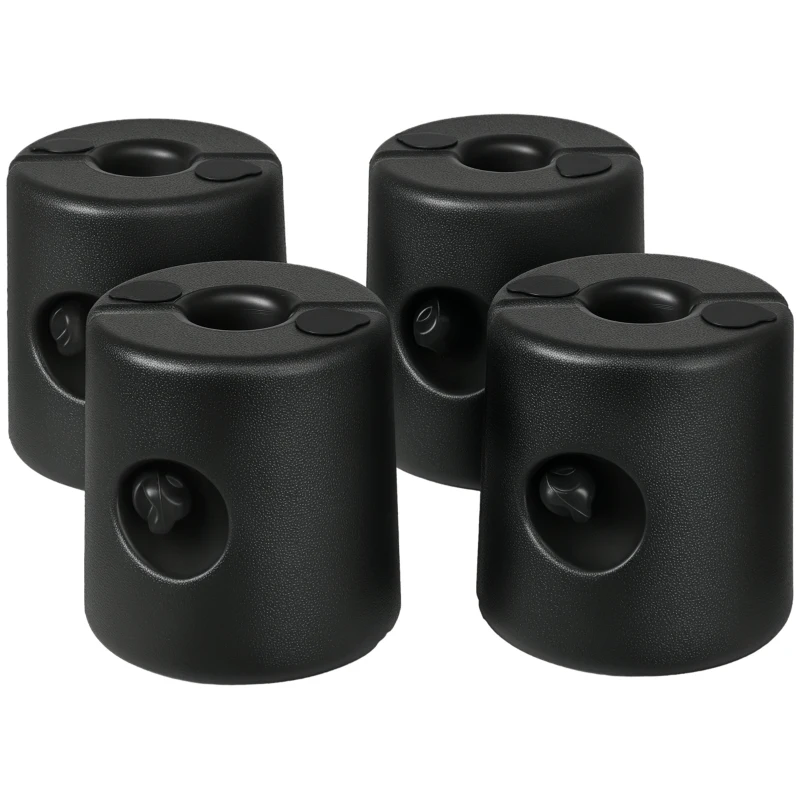 Outsunny Set de 4 picioare pentru tonelă pop-up umplute cu apă sau nisip, picioare de sol pentru pavilion din HDPE cu șurub de siguranță