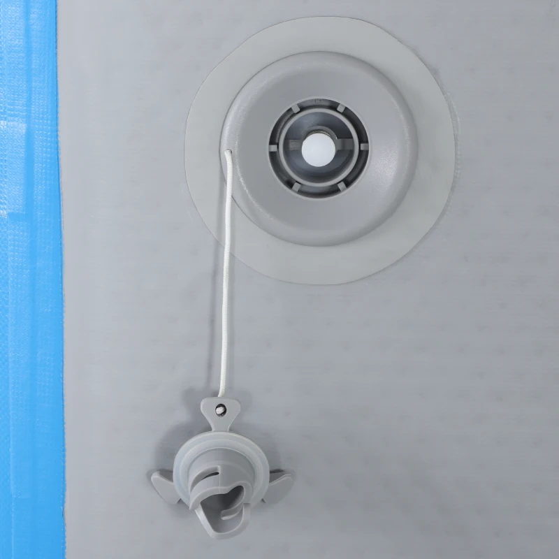 PawHut Rampă gonflabilă pentru plută pentru câini, platformă plutitoare pentru sporturi nautice 120 x 90 x 10 cm albastru și gri