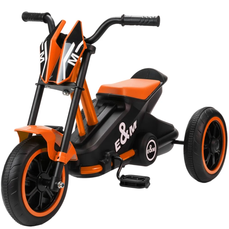 AIYAPLAY Triciclo, bicicleta infantil, correpasillos, bicicleta con pedales, correpasillos para niños 18-36 meses, acero, 79x44x47 cm, naranja