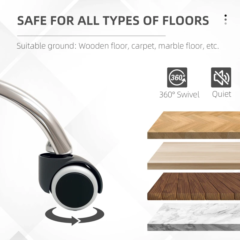 Vinsetto Teddy Fleece Armless Office Chair - Pink