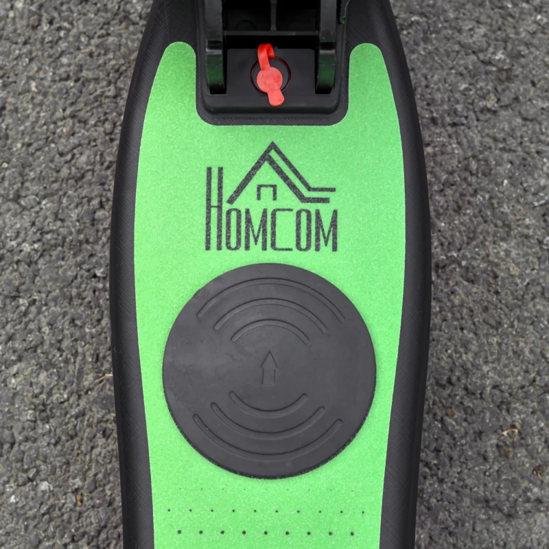 HOMCOM Trotinetă electrică copii 6 ani + pliabilă trotinetă electrică viteză 8 km/h 71x36,5x75-80cm, aluminiu, oțel, verde