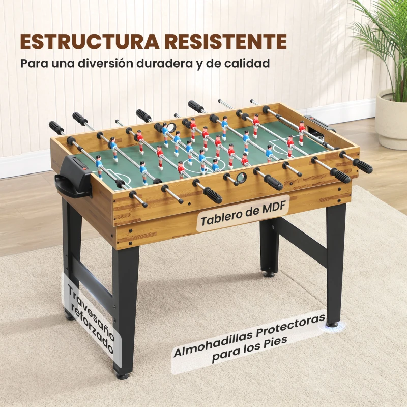 SPORTNOW Mesa Multijuegos 13 en 1 con Futbolines para Niños Billar Ping-pong Hockey Ajedrez Damas Backgammon y Accesorios