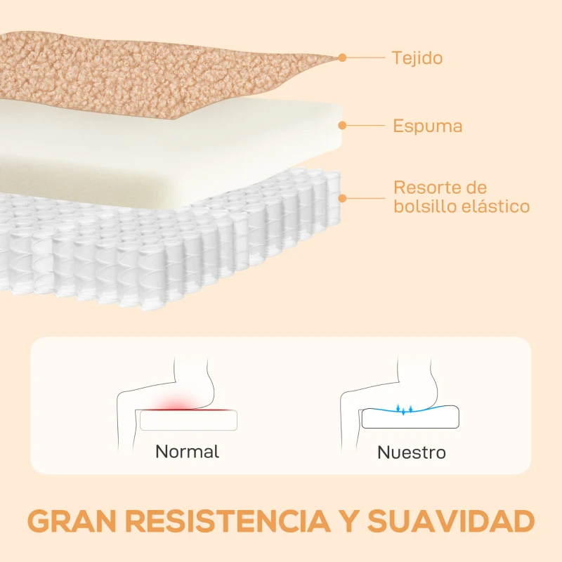 HOMCOM Sillón Relax Reclinable Manual hasta 135º con Reposabrazos Reposapiés Acolchado Grueso Función de Balanceo 360° Marrón