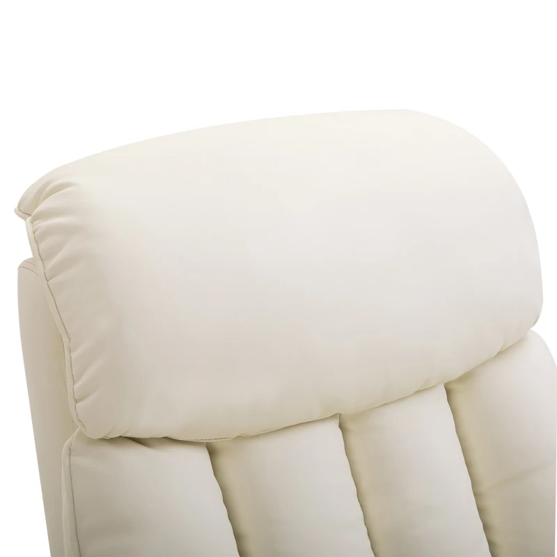 HOMCOM Opsta stoel grote comfortabele hulpstoel assistent elektrisch opstahulp ligfunctie tv-stoel beige