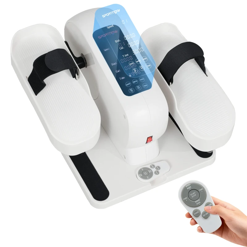 SPORTNOW Mini Ellipsentrainer für Zuhause Untertisch Elektrischer Crosstrainer mit 12 Geschwindigkeiten & 7 Widerstand