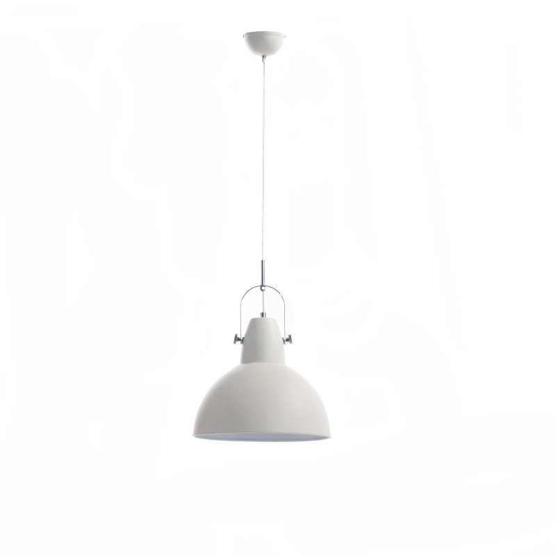 E-STYLO Lampada a sospensione bianca dal design minimal e moderno, perfetta per illuminare con stile cucine, sale da pranzo e soggiorni contemporanei, 38cm X 38cm H. 165cm