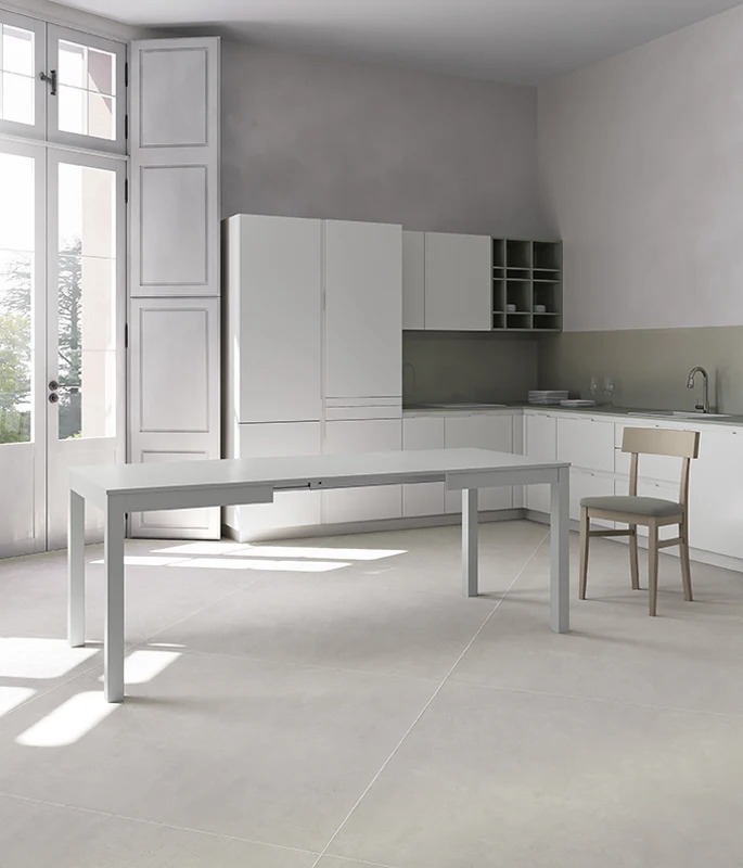 E-STYLO Tavolo allungabile moderno, perfetto per chi desidera ottimizzare gli spazi senza rinunciare a stile e funzionalità, 80cm X 130/210cm H. 76cm