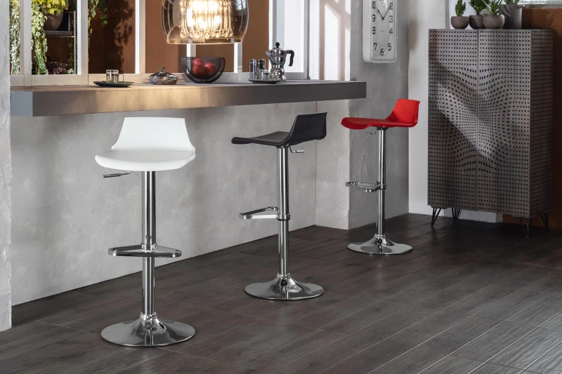 E-STYLO Sgabello moderno con alzata a gas, perfetto per arredare cucine, isole, penisole e angoli bar con stile e praticità