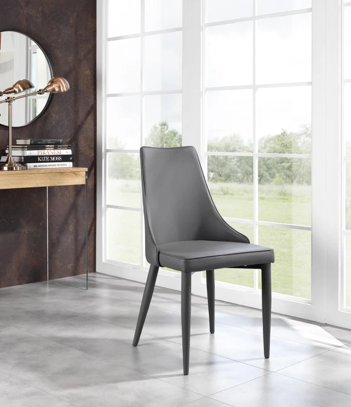 E-STYLO Sedia moderna in similpelle, perfetta per arredare con eleganza cucine, sale da pranzo e soggiorni, 46cm X 46cm H. 91cm