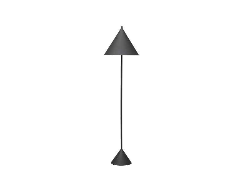 E-STYLO Lampada da terra minimalista nera con paralume conico, perfetta per ambienti moderni ed essenziali,  Ø.40cm X  Ø.40cm H. 156cm