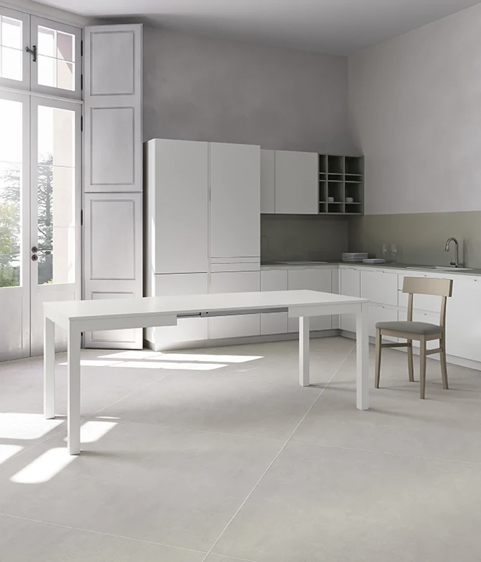 E-STYLO Tavolo allungabile moderno, perfetto per chi desidera ottimizzare gli spazi senza rinunciare a stile e funzionalità, 80cm X 130/210cm H. 76cm