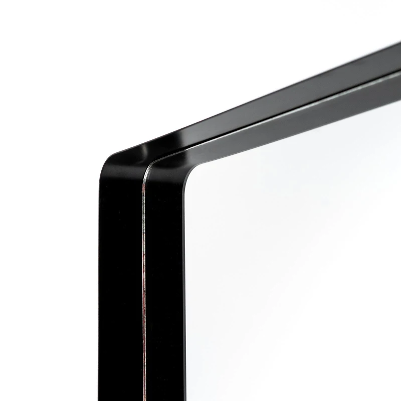 E-STYLO Specchio rettangolare con cornice in metallo nero, perfetto per aggiungere un tocco di stile moderno e minimale a qualsiasi ambiente, 70cm X 40cm H. 15cm