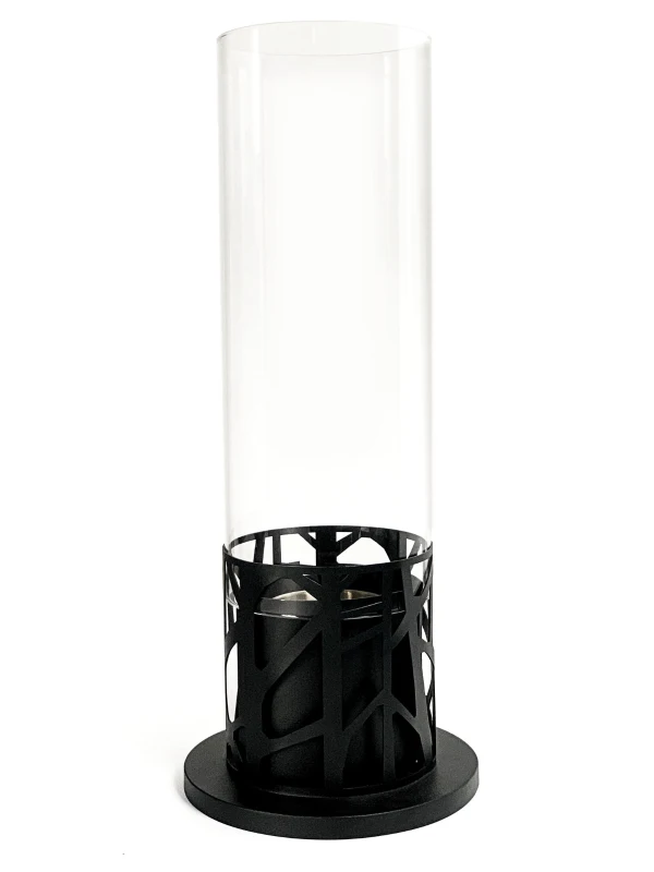 E-STYLO Biocamino da terra moderno dal design elegante e compatto, perfetto per creare un’atmosfera calda e accogliente in qualsiasi ambiente domestico, 20.3cm X 20.3cm H. 50cm