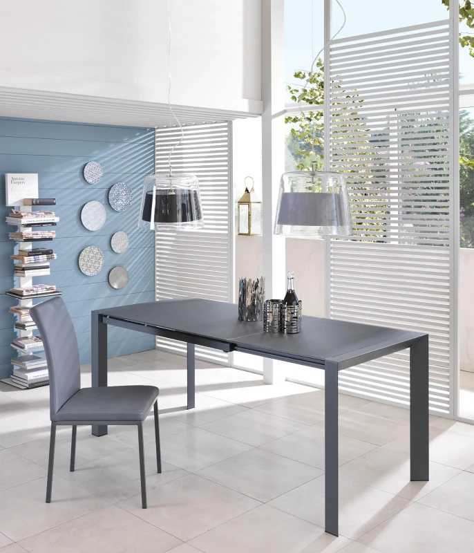 E-STYLO Tavolo allungabile moderno, perfetto per creare un elegante angolo degustazione o per arredare con stile cucine, sale da pranzo e open space, 80cm X 122/182cm H. 76cm
