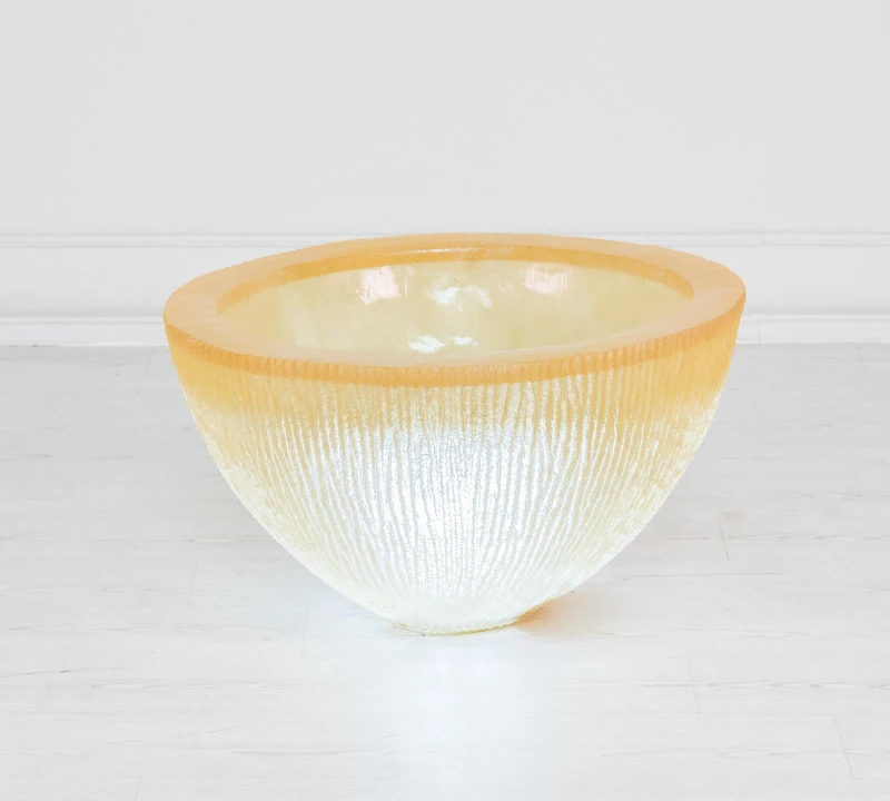 E-STYLO Lampada decorativa in vetro verde con illuminazione interna per ambienti accoglienti