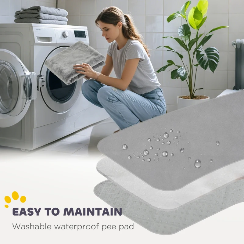 PawHut Steel Dog Whelping Box with Washable Whelping Pad, Wind-Resistant Cloth, for Small, Medium Dogs, 122 x 122 x 60cm