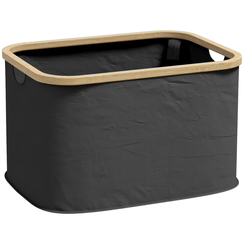 HOMCOM Panier à linge pliable 36 L corbeille linge sale avec poignées rainurées pour salle de bain chambre à coucher buanderie